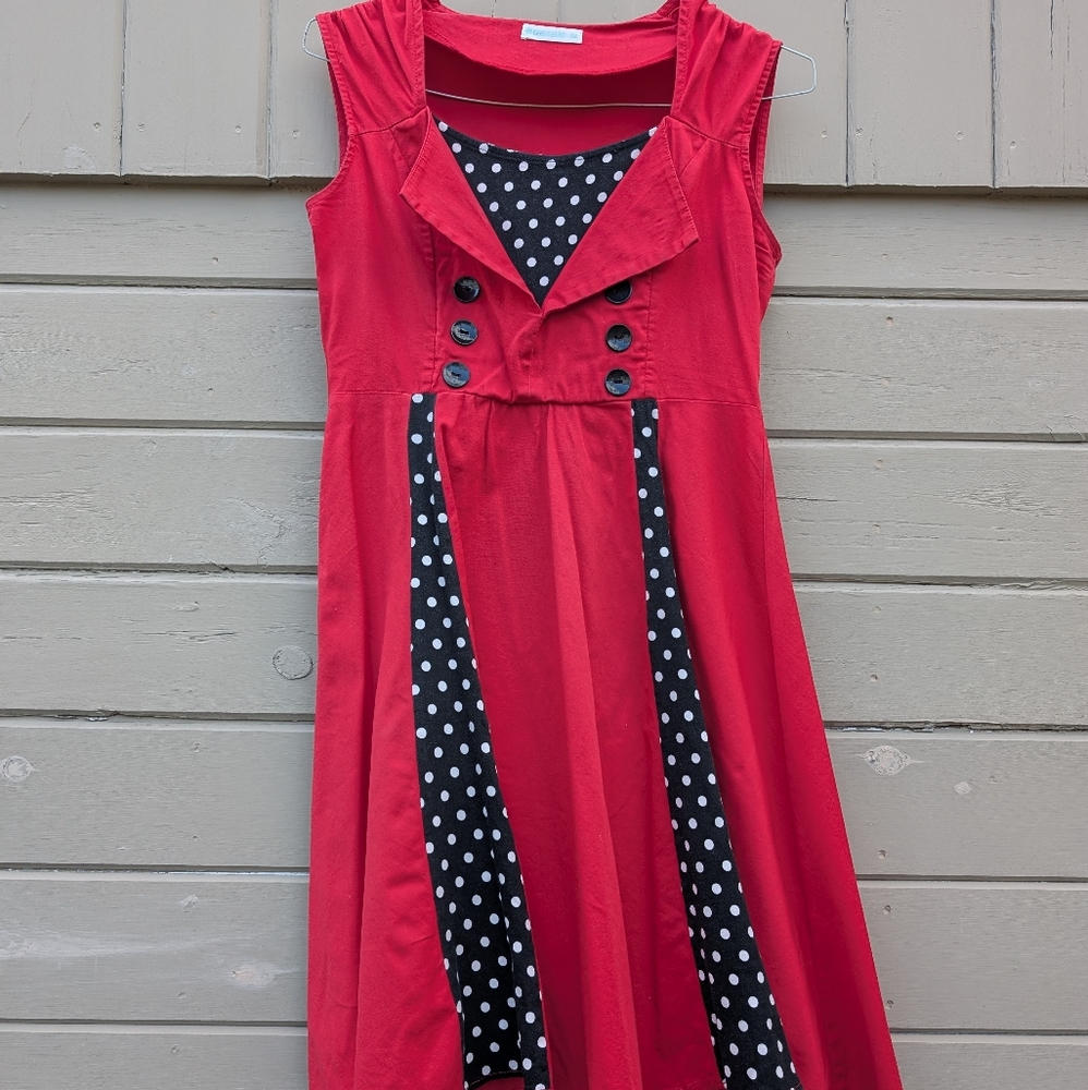 Red Polka Dot Women's Dress